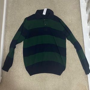 Dark Green and Blue Pacsun Collared Sweater